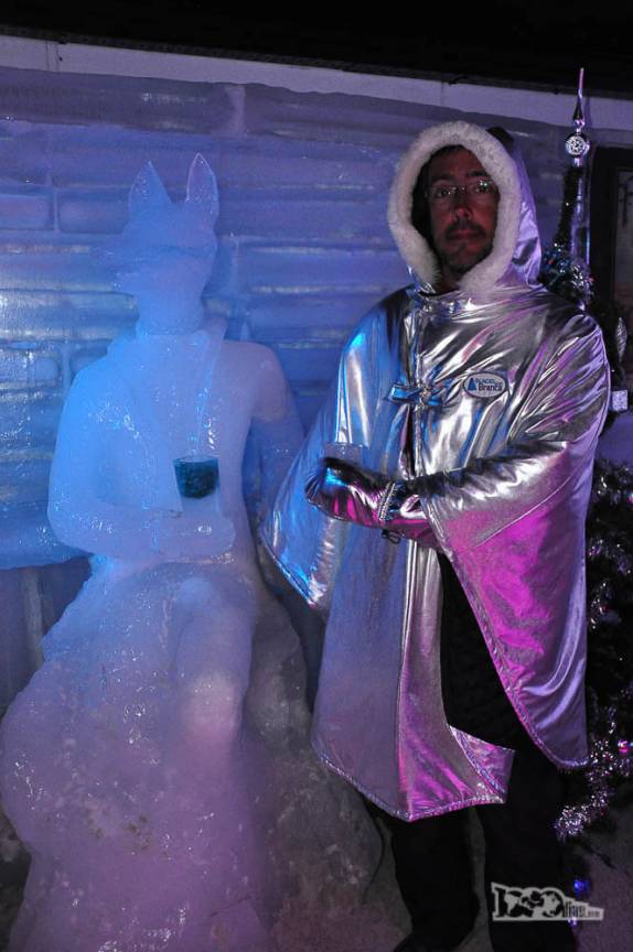 O visual gelado do Glaciobar, quase todo de gelo, em El Calafate, no sul da Argentina